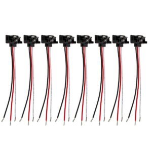 partsam 8x truck trailer molded 3 prong pigtail harness stop turn tail brake backup light