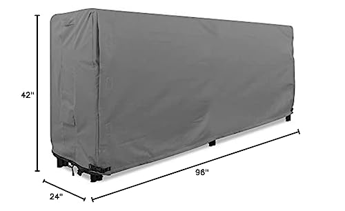 KHOMO GEAR - Firewood Rack Cover 8 foot - Heavy Duty - Black