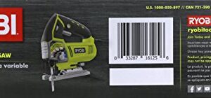 Ryobi JS481LG 4.8 Amp Corded Variable Speed T-Shank Orbital Jig Saw w/ Onboard LED Lighting System