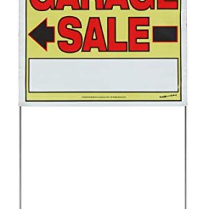 Sunburst Systems 3905 Garage Sale Sign, Assembled with metal U-Stake, Double Sided, 14" x 22" (Including Stakes), 10 Pack