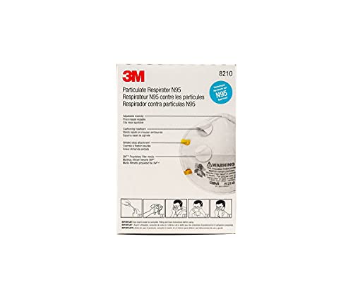 3M Oh/Esd Dust Mask W/Valve 8210 Woodworking 1 Box (20 per Box )