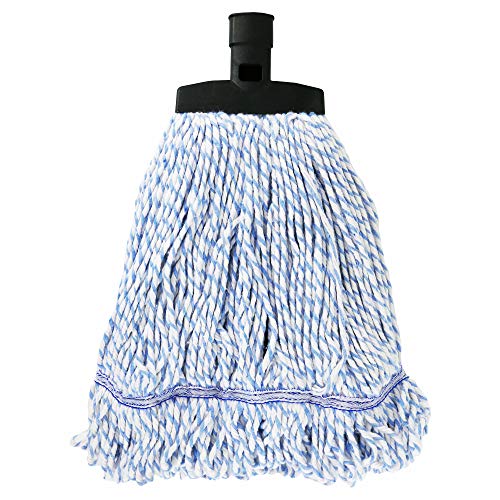 SWOPT Cotton Blend Mop Head — Cleaning Head Interchangeable with All SWOPT Cleaning Products for More Efficient Cleaning and Storage — Great to Use on Wood, Laminate or Tile Floors, Machine Washable