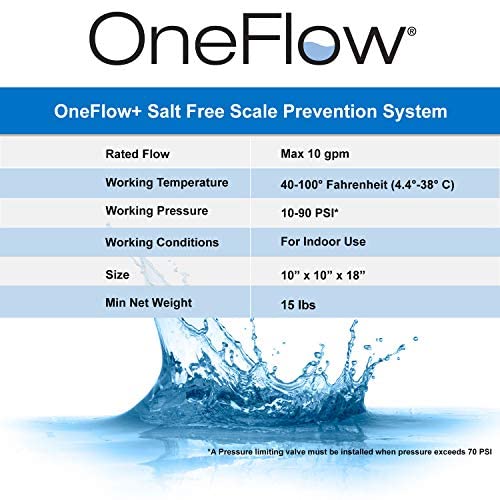 Watts OFPSYS OneFlow Plus Whole House Water Filter System & Water Softener, System + Carbon Water Filter + Scale Reduction Cartridge, 3 Piece Set