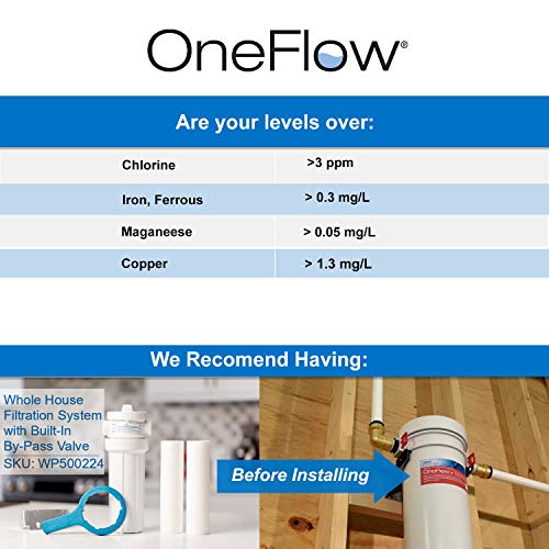 Watts OFPSYS OneFlow Plus Whole House Water Filter System & Water Softener, System + Carbon Water Filter + Scale Reduction Cartridge, 3 Piece Set