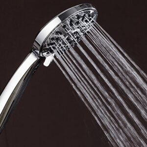 AquaDance 3316 High Pressure 6-Setting 4" Chrome Face Hand Held Head with Hose for The Ultimate Shower Experience Officially Independently Tested to Meet Strict US Quality & Performance Standards