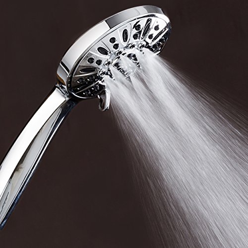 AquaDance 3316 High Pressure 6-Setting 4" Chrome Face Hand Held Head with Hose for The Ultimate Shower Experience Officially Independently Tested to Meet Strict US Quality & Performance Standards