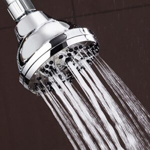 AquaDance Chrome Finish 6-Setting Shower Head for Maximum Power. Enjoy 2.5 gpm Spiral High Performance Luxury Even Under Low Water Pressure