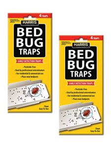 harris all natural bed bug traps, 2 pack, 4 traps each