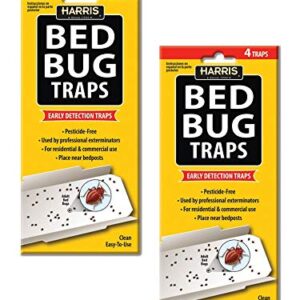 Harris All Natural Bed Bug Traps, 2 Pack, 4 traps each