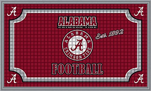 Team Sports America Collegiate University of Alabama Embossed Outdoor-Safe Mat - 30" W x 18" H Durable Non Slip Floormat for Collegiate Fans