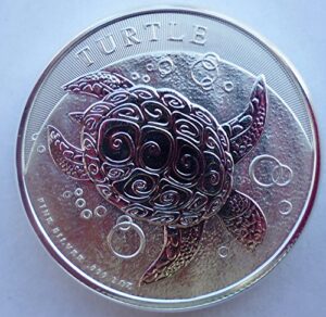 2016 no mint mark new zealand silver $5 niue hawksbill turtle coin (bu) $5 seller brilliant uncirculated