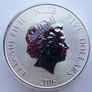 2016 No Mint Mark New Zealand Silver $5 Niue Hawksbill Turtle Coin (BU) $5 Seller Brilliant Uncirculated