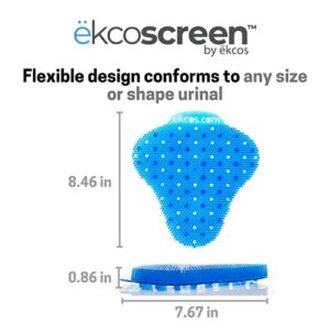 Diversey - EKS-3B-12 ekcoscreen 60 Day Premium Anti-Splash Urinal Screen, 7" x 7" Blue/Fresh (12 Pack)