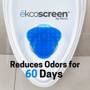 Diversey - EKS-3B-12 ekcoscreen 60 Day Premium Anti-Splash Urinal Screen, 7" x 7" Blue/Fresh (12 Pack)