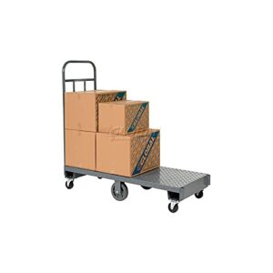 Global Industrial Steel Deck Narrow Aisle High End U-Boat Platform Truck 60 x 24 1500 Lb. Capacity