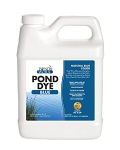 pond worx blue lake and pond dye - 4x concentrated liquid pond colorant – shades and protects your pond, treats up to 1 acre –1 quart