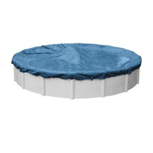 pool mate 3528-4pm winter pool cover, heavy-duty blue, 28 ft above ground pools