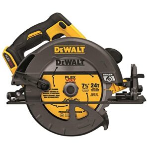 dewalt flexvolt 60v max* circular saw, 7 1/4-inch, brushless, tool only (dcs575b)