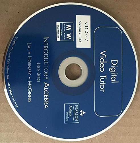 Digital Video Tutor Introductory Algebra Eighth Edition CD 2 Of 7 Sections 2.1 - 2.7