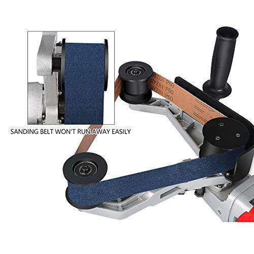 SPTA 110V 800W Professional Stainless Steel Pipe Tube Polisher Sander with Alumina Oxide Sanding Belt, Silicon Carbide Wheel, Pole Burnishing Polisher Machine