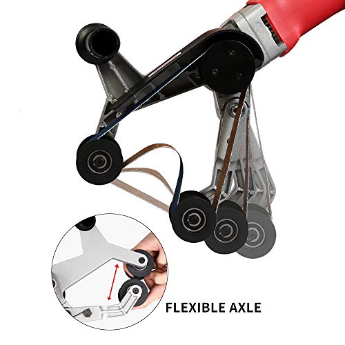 SPTA 110V 800W Professional Stainless Steel Pipe Tube Polisher Sander with Alumina Oxide Sanding Belt, Silicon Carbide Wheel, Pole Burnishing Polisher Machine