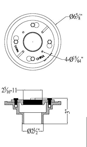 Dawn STB060205 Contemporary Shower Drain Base