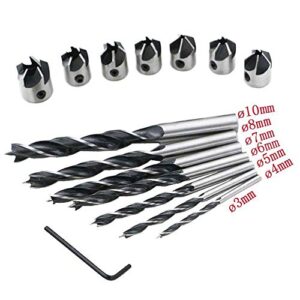 Yakamoz 7Pcs HSS Countersink Drill Bits Set High Speed Steel Counter Sink Bit for Wood Carpentry Reamer Woodworking Tool