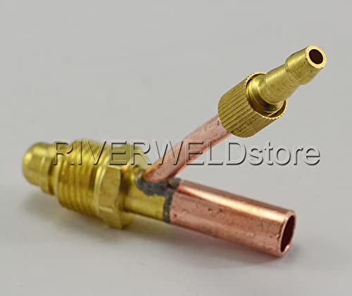 RIVERWELD Cables and Gas (Water) Separate Cable Connector Fitting for TIG Welding Torch (5/8"-18 Male WP26)