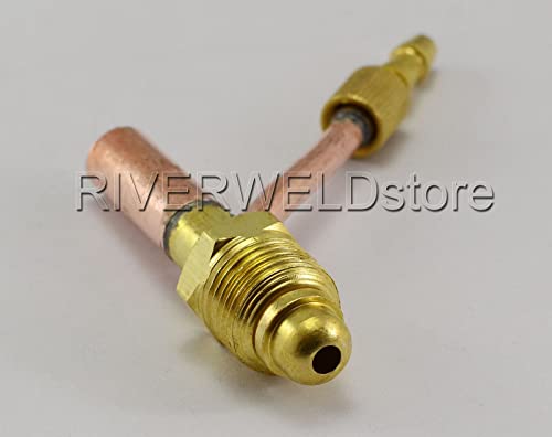 RIVERWELD Cables and Gas (Water) Separate Cable Connector Fitting for TIG Welding Torch (5/8"-18 Male WP26)