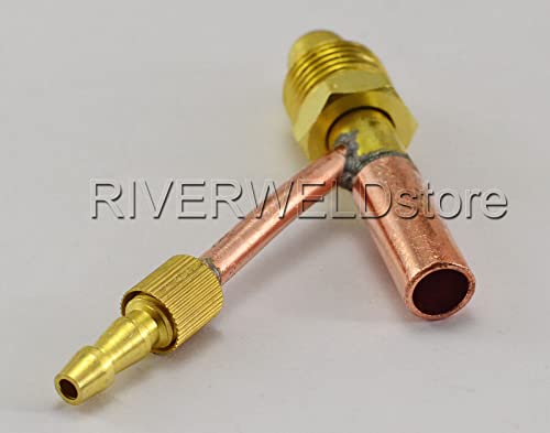 RIVERWELD Cables and Gas (Water) Separate Cable Connector Fitting for TIG Welding Torch (5/8"-18 Male WP26)