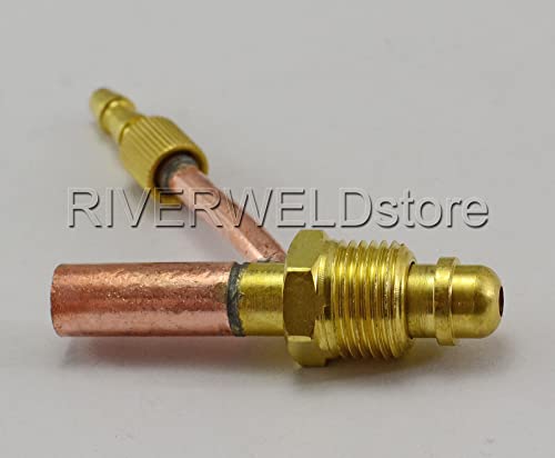 RIVERWELD Cables and Gas (Water) Separate Cable Connector Fitting for TIG Welding Torch (5/8"-18 Male WP26)