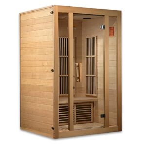 botaro maxxus saunas mx-j206-01 seattle carbon far infrared sauna for 2 persons, hemlock wood