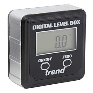 Trend Digital Level Box and Angle Finder (Magnetic Base & LCD Display) for Woodworking and Accurate Table/Miter Saw Angle Setting, Black, DLB