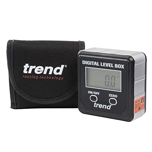 Trend Digital Level Box and Angle Finder (Magnetic Base & LCD Display) for Woodworking and Accurate Table/Miter Saw Angle Setting, Black, DLB