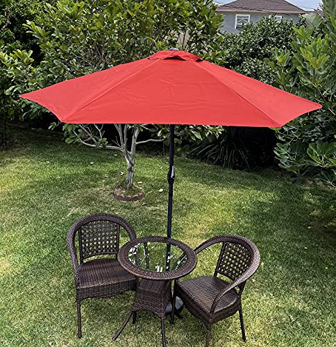 BELLRINO DECOR Replacement BRICK STRONG & THICK Umbrella Canopy for 9ft 6 Ribs BRICK (Canopy Only)