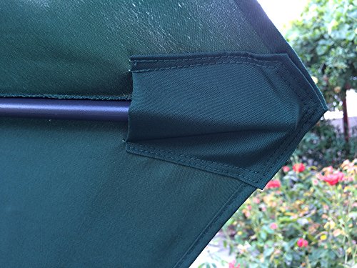 BELLRINO DECOR Replacement Hunter Green STRONG & THICK Umbrella Canopy for 9ft 6 Ribs (Canopy Only)