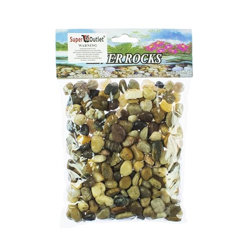 Mini Assorted Garden Beach Stone Rocks Pebbles Aquarium Lake Collection for Outdoor & Indoor Home Garden Decoration, Arts & Crafts Projects, Party Favors, Invitation (1 Pound Bag)