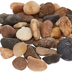 Mini Assorted Garden Beach Stone Rocks Pebbles Aquarium Lake Collection for Outdoor & Indoor Home Garden Decoration, Arts & Crafts Projects, Party Favors, Invitation (1 Pound Bag)