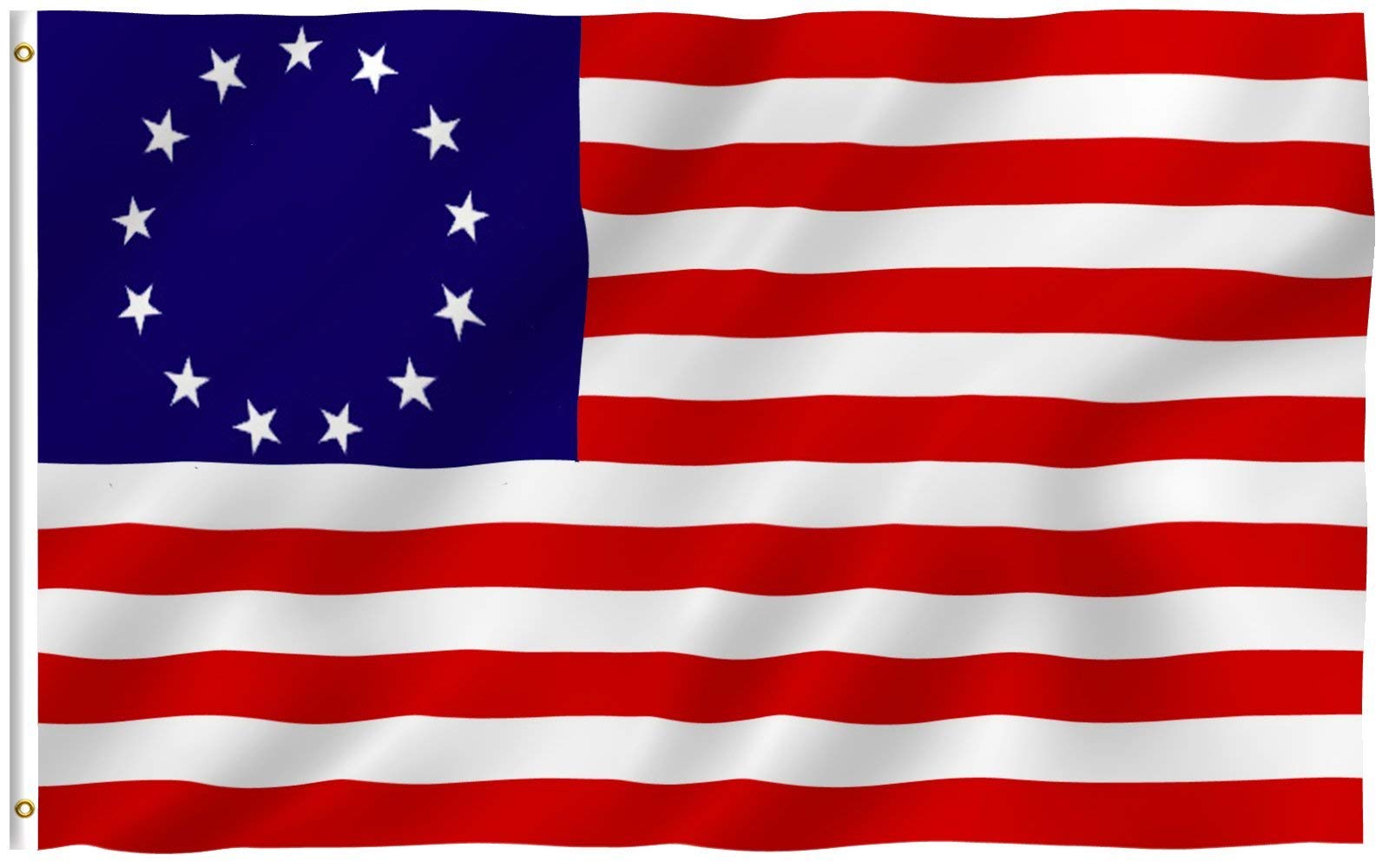 ANLEY Fly Breeze 3x5 Foot Betsy Ross Flag - Vivid Color and Fade Proof - Canvas Header and Double Stitched - United States Flags Polyester with Brass Grommets 3 X 5 Ft