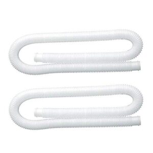 intex 1.25" diameter easy to install accessory pool pump replacement hose - 59" long for intex models 607 and 637, (2 pack)