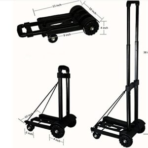 Wincspace Lightweight Folding Hand Cart Dolly Fold Up Hand Truck Portable Utility Moving Shopping Cart-Portable Fold Up Dolly (4wheel/165lbs) (4 Wheel)