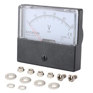Baomain Voltmeter DH-670 DC 0-50V Rectangular Class 2.0 Analog Panel Volt Voltage Meter