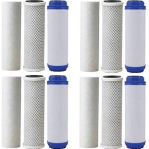 fountainhead 12 piece 3 stage water filters sediment/gac/carbon block filters …