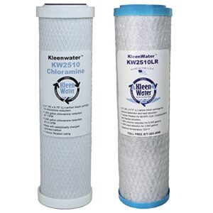 lead chloramine chlorine water filter cartridges, compatible with watts 500313 and kleenwater kw1000 drinking water systems