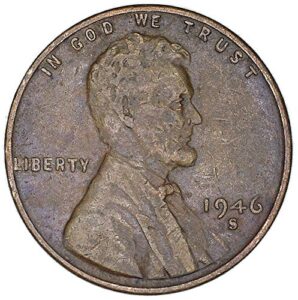 1946 s lincoln wheat penny good