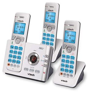 vtech cordless phone with 3 handset and answering system, caller id, call waiting and connect to cell