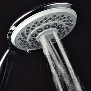 HotelSpa Instant-Mount Drill-Free Height/Angle Adjustable 30-Setting SpiralFlo 3-Way Shower Head/Handheld Showerhead Slide Bar Combo