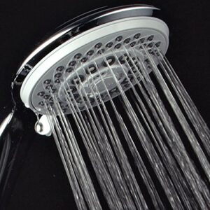 HotelSpa Instant-Mount Drill-Free Height/Angle Adjustable 30-Setting SpiralFlo 3-Way Shower Head/Handheld Showerhead Slide Bar Combo