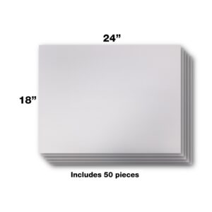 Visibility Signage Box of 50 Pack Blank Yard Signs 18x24 with h-Stakes for Garage Sales Signs, Graduations, or Political Lawn Sign