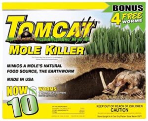 healthandoutdoors tomcat mole killer 10-pack worm formula bl34300 048745343006